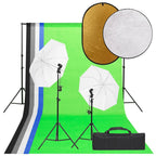 Vidaxl fotostudioset met verlichtingsset, achtergrond en reflector
