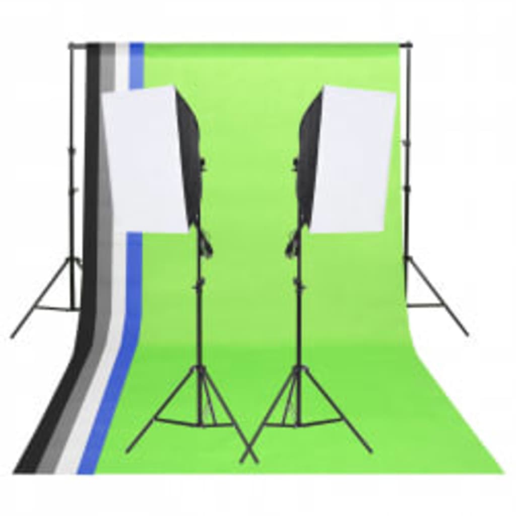 Vidaxl fotostudioset met verlichtingsset, achtergrond en reflector
