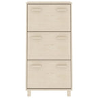Vidaxl schoenenkast hamar 59,5x35x117 cm grenenhout honingbruin