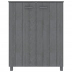 Vidaxl schoenenkast hamar 85x40x108 cm massief grenenhout donkergrijs