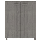 Vidaxl schoenenkast hamar 85x40x108 cm massief grenenhout lichtgrijs