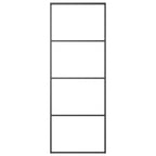 Vidaxl schuifdeur 76x205 cm mat esg-glas en aluminium zwart
