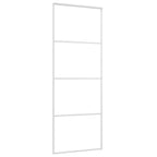 Vidaxl schuifdeur 76x205 cm esg-glas en aluminium wit