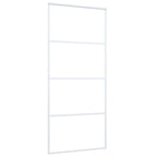 Vidaxl schuifdeur 90x205 cm mat esg-glas en aluminium wit