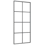 Vidaxl schuifdeur 90x205 cm esg-glas en aluminium zwart
