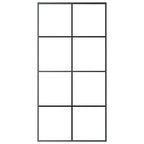 VidaXL Schuifdeur 102,5x205 cm mat ESG-glas en aluminium zwart