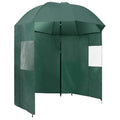 Vidaxl visparaplu 220x193 cm groen