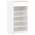 Vidaxl schoenenkast 60x34x105 cm massief grenenhout wit