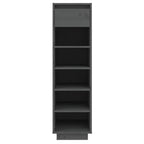 Vidaxl schoenenkast 30x34x105 cm massief grenenhout grijs
