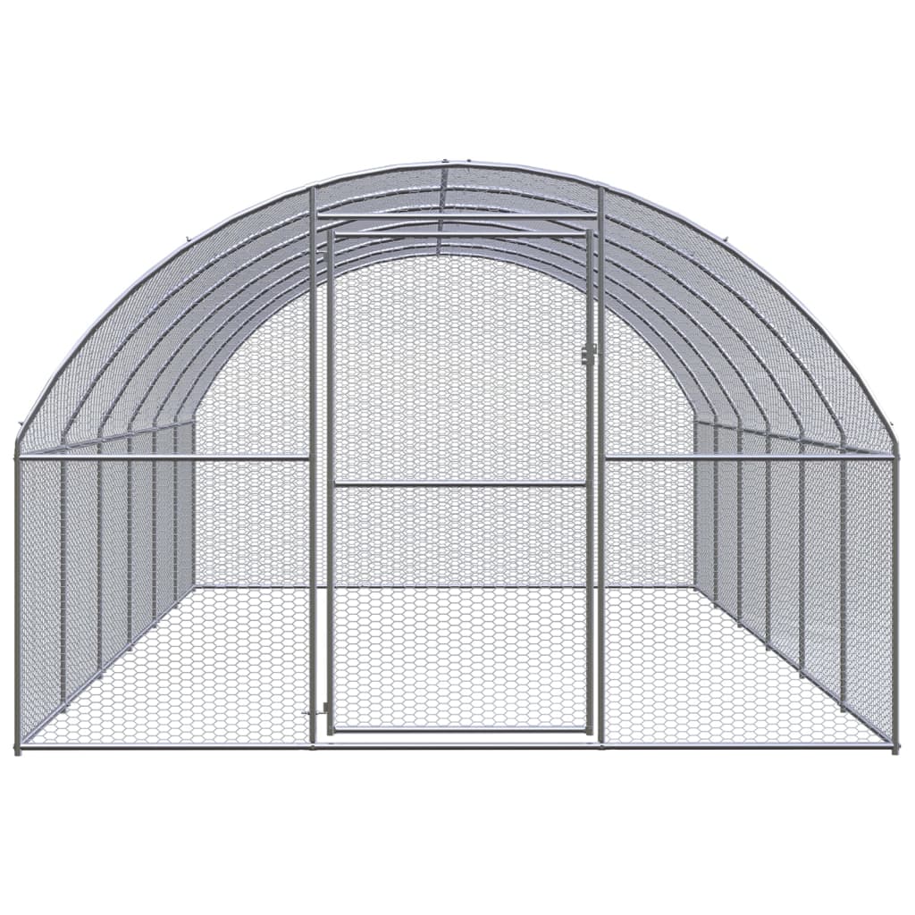 VidaXL Kippenren 3x6x2 m gegalvaniseerd staal