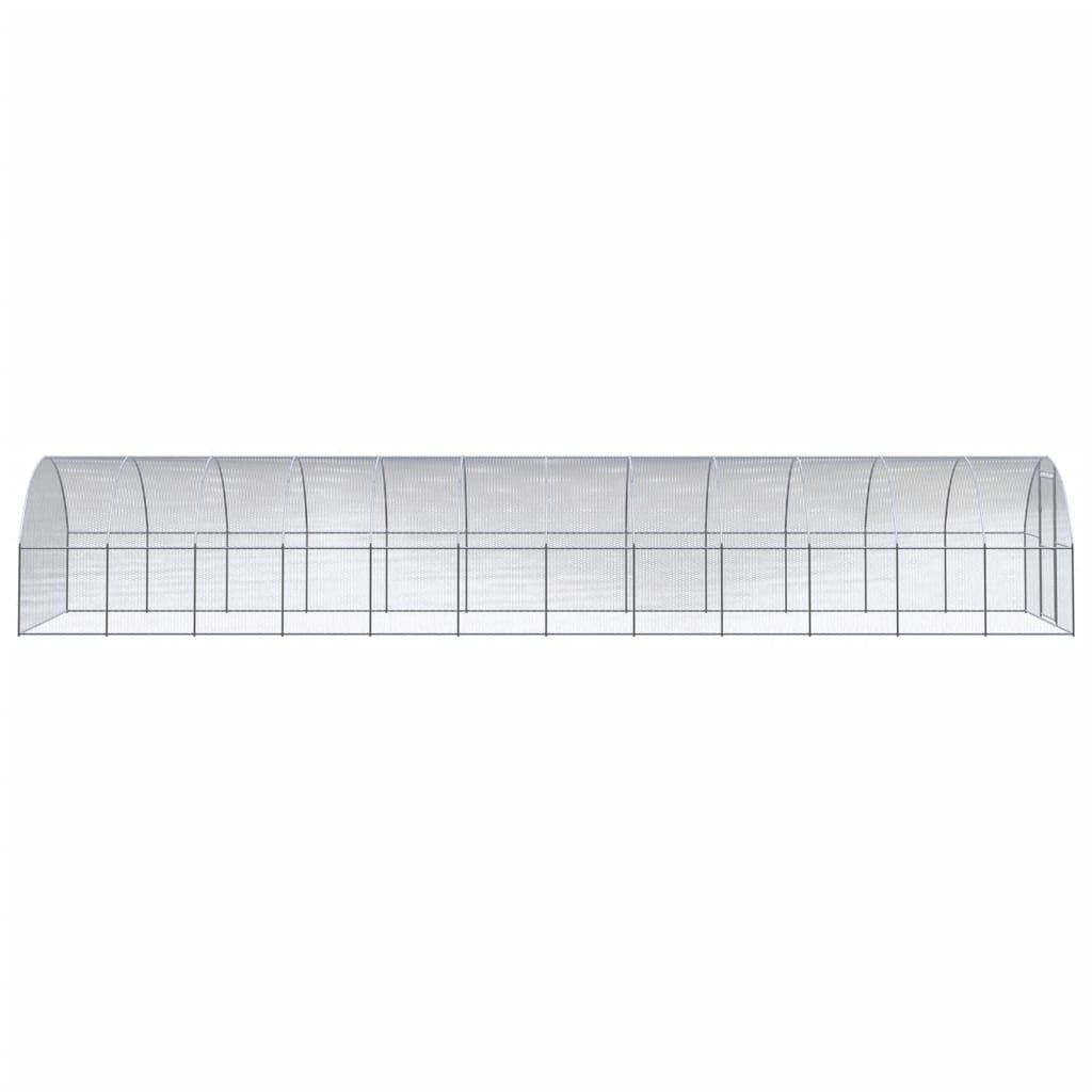 VidaXL Kippenren 3x12x2 m gegalvaniseerd staal