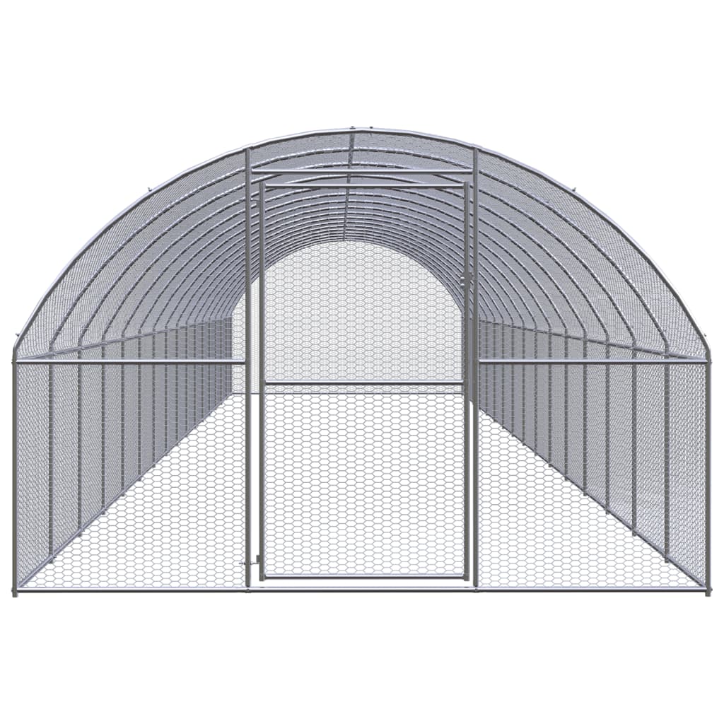 VidaXL Kippenren 3x16x2 m gegalvaniseerd staal