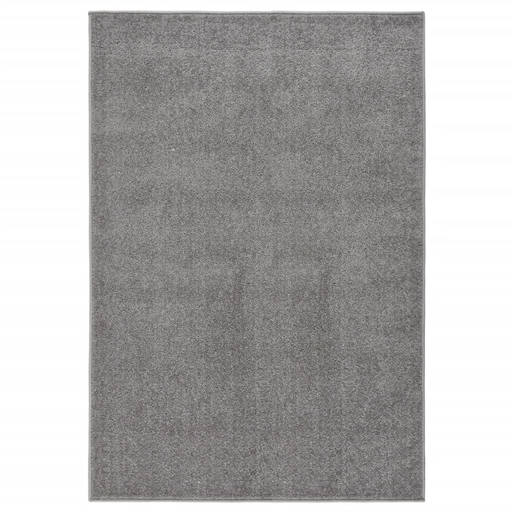 VidaXL Vloerkleed kortpolig 200x290 cm grijs