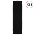 Vidaxl trapmatten 15 st anti-slip rechthoekig 75x20 cm zwart