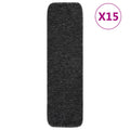 Vidaxl trapmatten 15 st anti-slip rechthoekig 75x20 cm antracietkleur