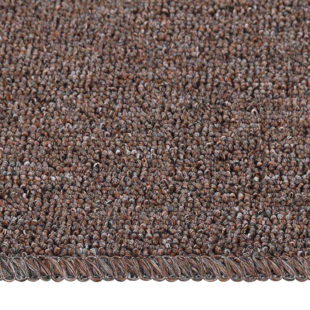 Vidaxl trapmatten 15 st anti-slip rechthoekig 75x20 cm bruin