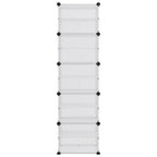 Vidaxl schoenenrek 44x31,5x153,5 cm polypropeen transparant