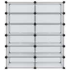 Vidaxl schoenenrek 94,5x36,5x106 cm polypropeen transparant