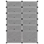 Vidaxl schoenenrek 94x37x125 cm polypropeen zwart