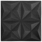 Vidaxl 24 st wandpanelen 3d origami 6 m² 50x50 cm zwart