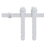 Vidaxl ophangset voor minischuifdeur 183 cm koolstofstaal wit