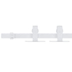Vidaxl ophangset voor minischuifdeur 200 cm koolstofstaal wit