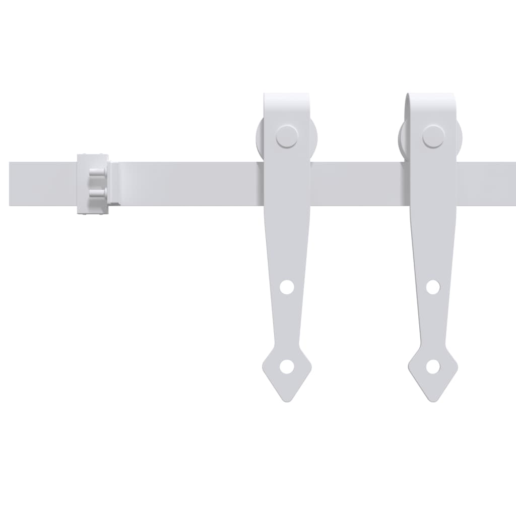 Vidaxl ophangset voor minischuifdeur 183 cm koolstofstaal wit