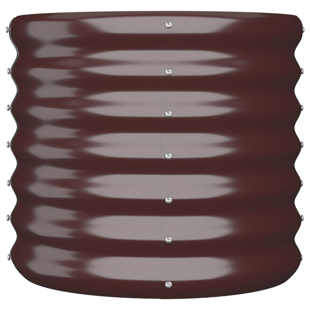 Vidaxl plantenbak 40x40x36 cm gegalvaniseerd staal bruin