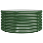 Vidaxl plantenbak 80x80x36 cm gegalvaniseerd staal groen