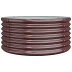Vidaxl plantenbak 80x80x36 cm gegalvaniseerd staal bruin