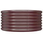 Vidaxl plantenbak 80x80x36 cm gegalvaniseerd staal bruin