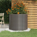 Vidaxl plantenbak 80x80x68 cm gegalvaniseerd staal grijs
