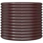 Vidaxl plantenbak 80x80x68 cm gegalvaniseerd staal bruin