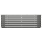 Vidaxl plantenbak 114x40x36 cm gegalvaniseerd staal grijs