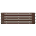 Vidaxl plantenbak 114x40x36 cm gegalvaniseerd staal bruin