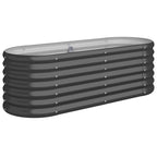 Vidaxl plantenbak 114x40x36 cm gegalvaniseerd staal antracietkleurig