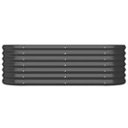 Vidaxl plantenbak 114x40x36 cm gegalvaniseerd staal antracietkleurig