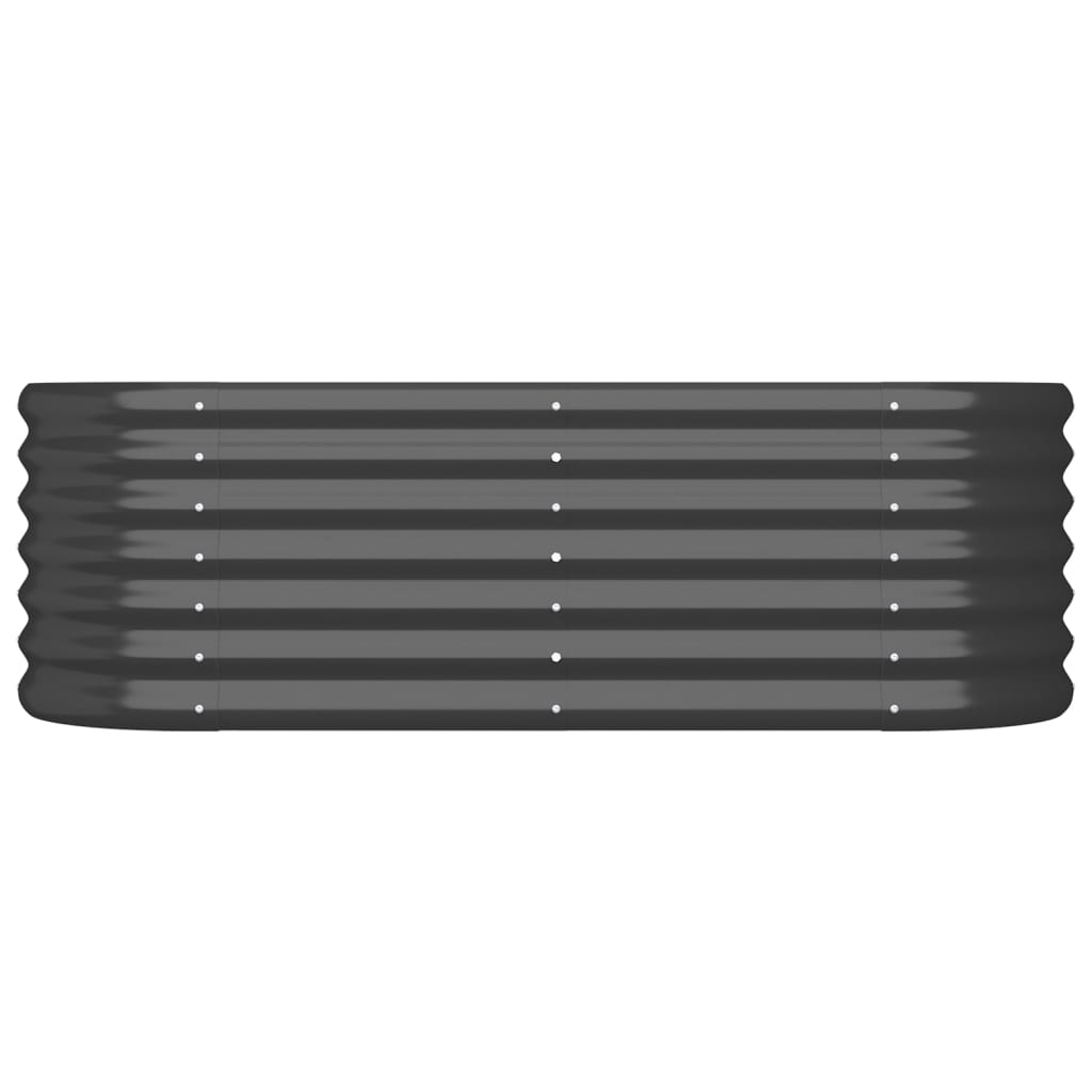 Vidaxl plantenbak 114x40x36 cm gegalvaniseerd staal antracietkleurig