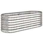 Vidaxl plantenbak 114x40x36 cm gegalvaniseerd staal zilverkleurig