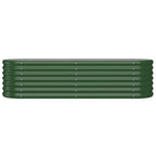 Vidaxl plantenbak 152x40x36 cm gegalvaniseerd staal groen