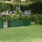 Vidaxl plantenbak 152x40x36 cm gegalvaniseerd staal groen