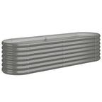 Vidaxl plantenbak 152x40x36 cm gegalvaniseerd staal grijs
