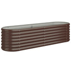 Vidaxl plantenbak 152x40x36 cm gegalvaniseerd staal bruin