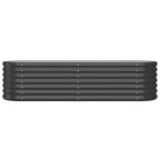 Vidaxl plantenbak 152x40x36 cm gegalvaniseerd staal antracietkleurig