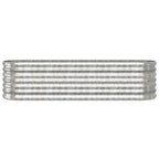 Vidaxl plantenbak 152x40x36 cm gegalvaniseerd staal zilverkleurig