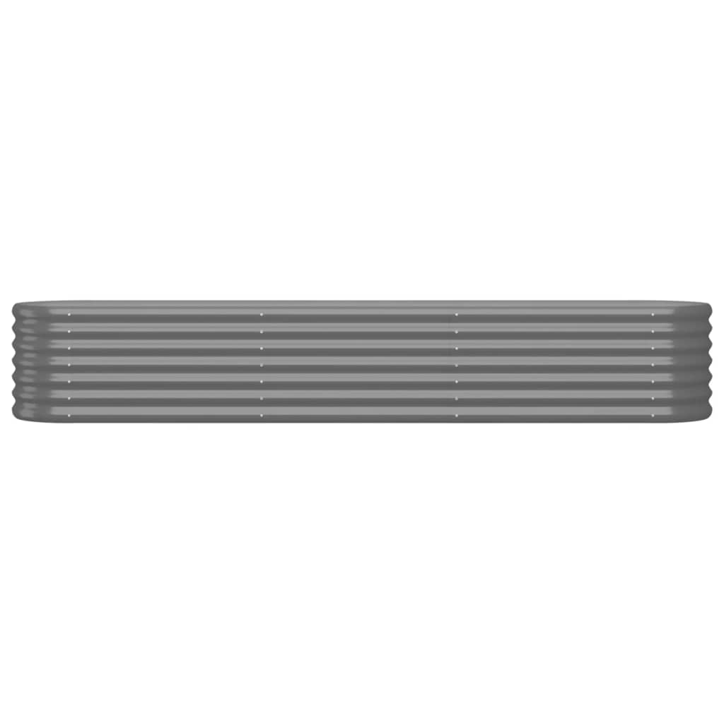 Vidaxl plantenbak 224x40x36 cm gegalvaniseerd staal grijs