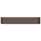 Vidaxl plantenbak 224x40x36 cm gegalvaniseerd staal bruin