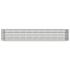 Vidaxl plantenbak 224x40x36 cm gegalvaniseerd staal zilverkleurig