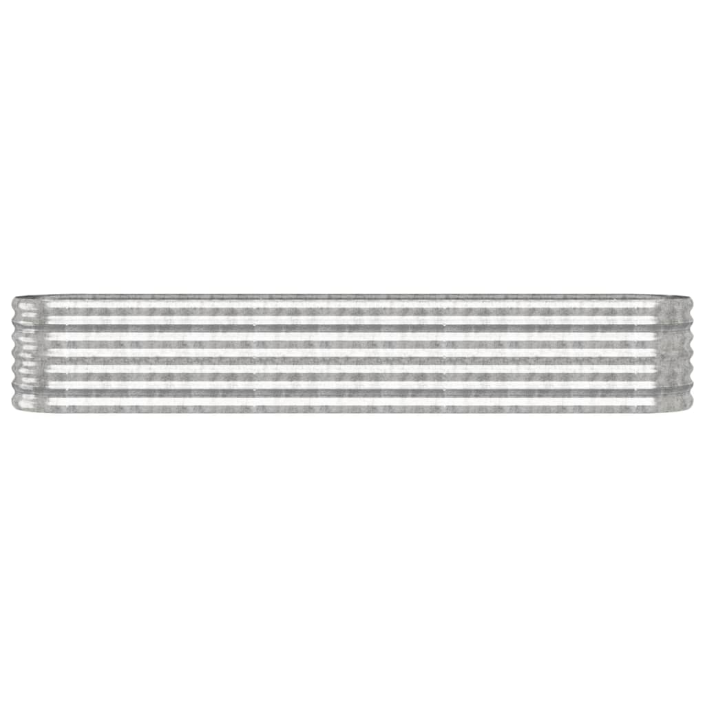 Vidaxl plantenbak 224x40x36 cm gegalvaniseerd staal zilverkleurig