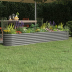 Vidaxl plantenbak 260x40x36 cm gegalvaniseerd staal grijs